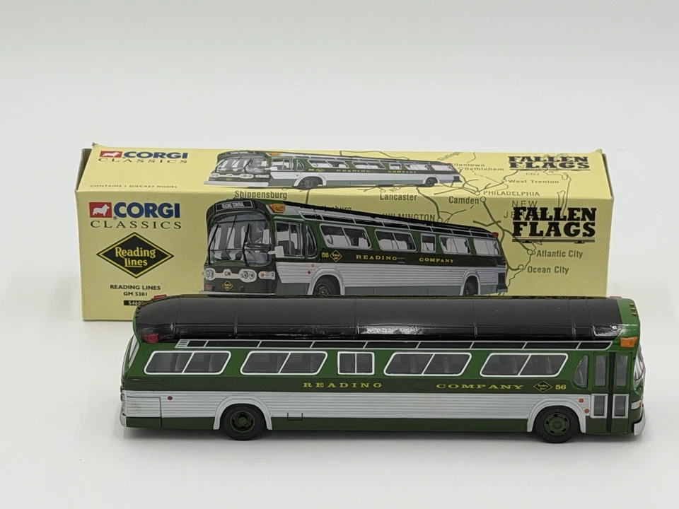 1:43 CORGI CLASSICS *READING LINES* GM 5301 TRANSIT BUS #54605 - Image 2 of 4