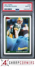 1991 TOPPS #456 STERLING SHARPE PACKERS HOF PSA 10