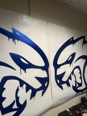 XL Hellcat Decal Both Sides Dodge Charger Challenger | Vinyl Sticker Pair