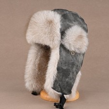 Hommes Hiver Chaud Chapeau Trappeur Doublé Oreille Rabat Cap Russe Extérieur Ski