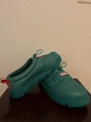 Hunter Puffer Slip-On Shoes Teal Green Waterproof Men s/Women s Size 10