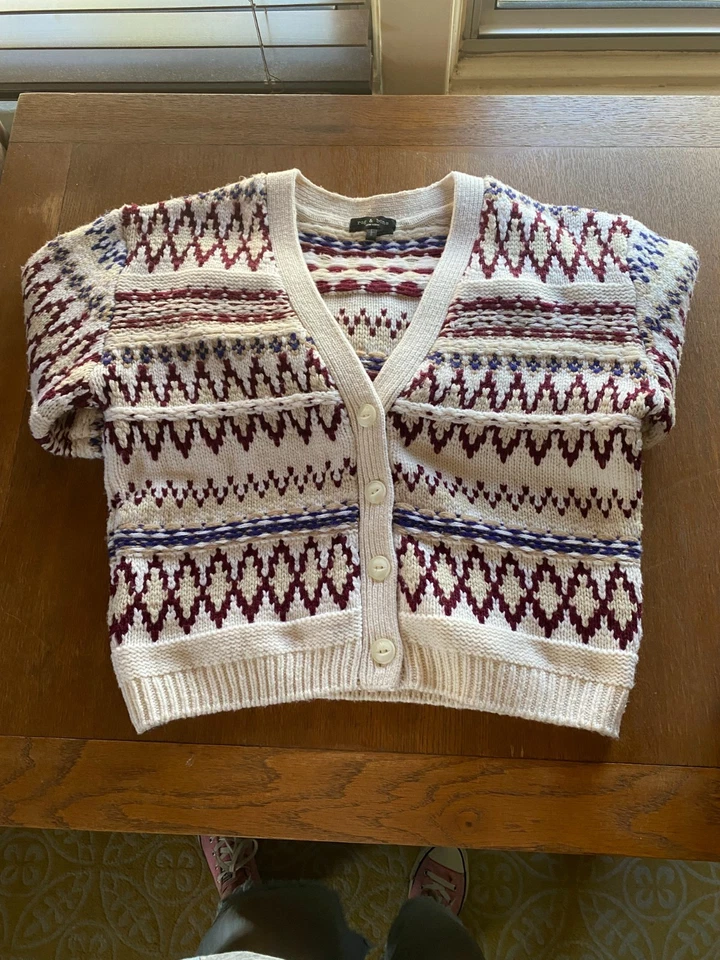 Cárdigan de lana RAG & Bone Willow Fair Isle talla L Foto 3 de 4