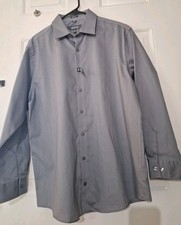 Kenneth Cole Reaction Gray Long-sleeved Shirt Wrinkle Free 16 1/2; 32-33 R-fit