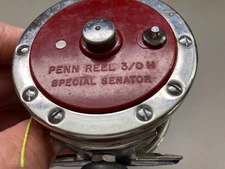 Penn Senator 3/0 special 112H, rod clamp, aluminum spool works great, braid line