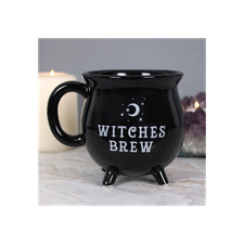 Witches Brew Black Cauldron Mug 450ml | Gothic Witch Gift
