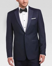 Calvin Klein Navy Blue 100 Wool "Extreme Slim Fit" Tuxedo Sz 42L - Orig. 249