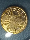 1907 Gold Eagle/Walking Liberty Mini 1/2 Gram Gold Round ORO DOS ROMA