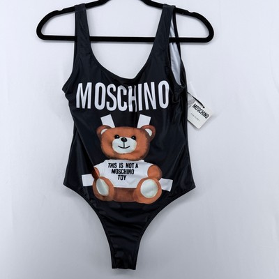 Moschino Couture Black Teddy Bear One Piece Swimsuit This Is Not A Moschino Toy