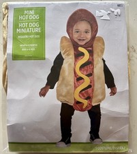 Mini Hot Dog in Bun Dress Up Halloween Baby Child Costume Infant 6-12 Months