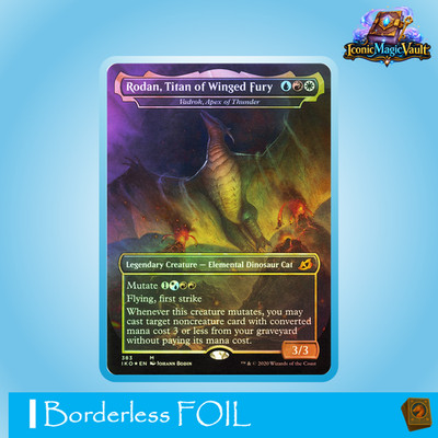 Rodan, Titan of Winged Fury | Borderless FOIL | MTG | IKORIA | NM | Godzilla