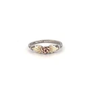 Vintage Black Hills Gold Sterling Silver 925 12k Rose Leaf Motif Ring Sz 4 READ