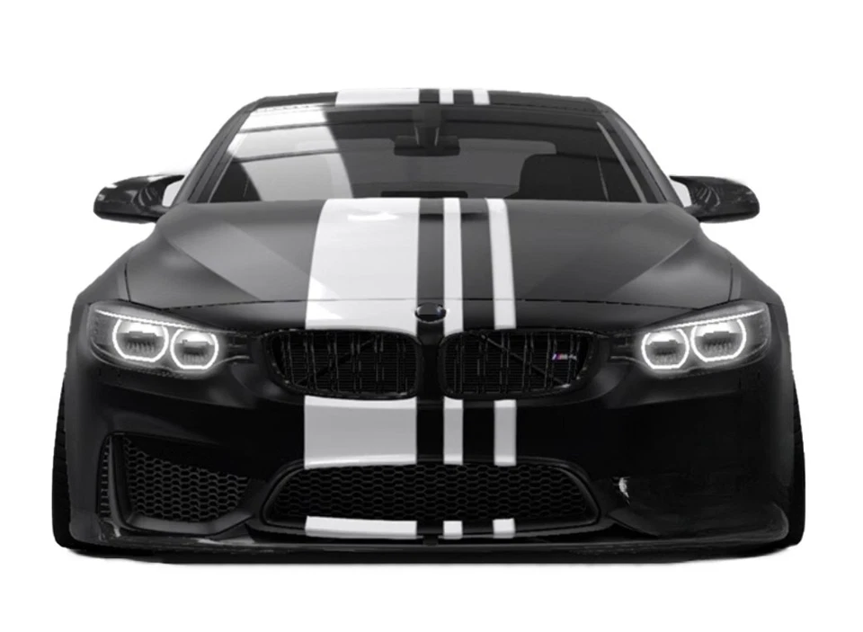 Graphics Racing Stripe Car Stickers For BMW X3 X5 M6 Hood Roof Rear Bumper Decal Foto 4 de 4