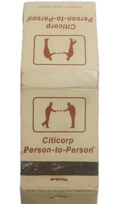 Citicorp Person-to-Person Advertising Matchbook Cover