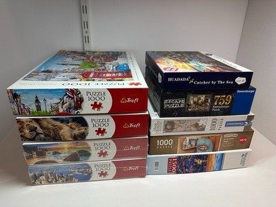 9x Puzzle 1x759 7x1000 1x1500 Teile Ravensburger Trefl Heye Tier Stadt Land NEU