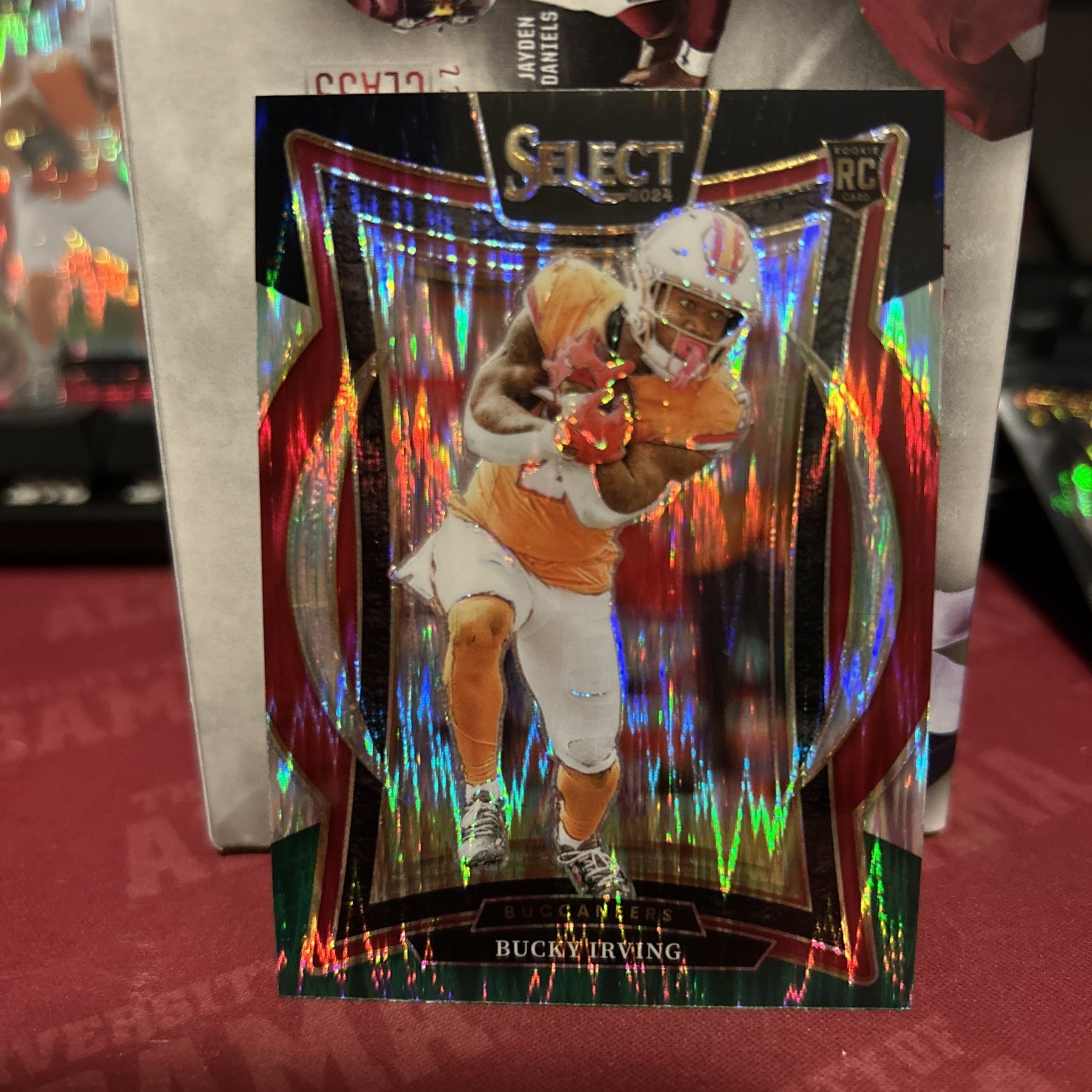 2024 Panini Select - Concourse Bucky Irving #4 Black & Green Shock Prizm (RC)