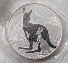 2023 2 oz Australian .999 Silver Coin Mother & Baby Kangaroo/ Queen Elizabeth 