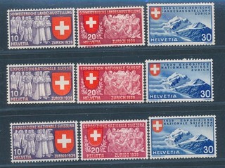 D496035 Suiza MH Exposición Nacional Suiza 1939 Sc. 247 255