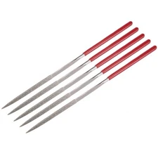 5Pcs 3x140mm Triangular Diamond Needle File 150 Grit