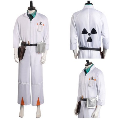 Back to the Future Doc Brown Cosplay Costume Men Jumpsuit Halloween CarnivalSuit