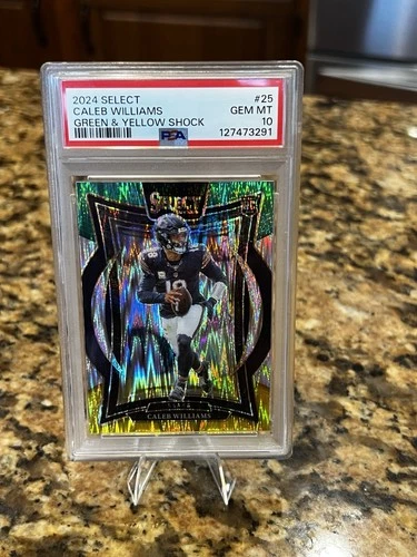 2024 Panini Select - Concourse Caleb Williams #25 Black & Green Shock Prizm (RC)