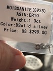 Earrings Moissanite Weight 1.ct Solid Xx  Pair Silver Regular $399. — photo 5