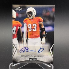 2018 Leaf Draft Autographs #BAMD1 Marcus Davenport Auto Rookie RC Card. rookie card picture