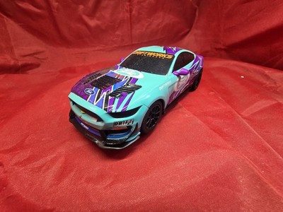 Scalextric 1:32 Drift Car - blau Ford Mustang GT4 **GRATIS UK P&P**.