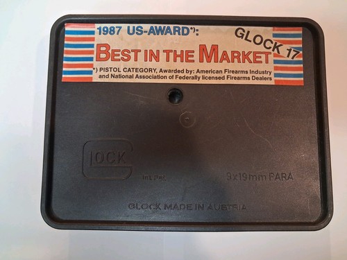 GLOCK 17 GEN 1 TUPPERWARE PLASTIC CASE STORAGE BOX + Cleaning Rod & Loader