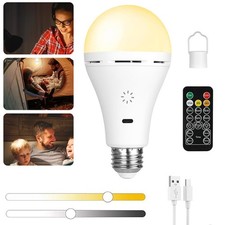 Rechargeable Light Bulb Wireless Light Bulb LED Bulb W/ Remote Control Dimmable