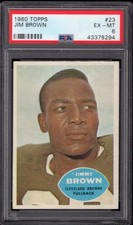 1960 Topps Jim Brown #23 PSA 6 EXMT -- beautiful image -- HOF
