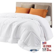 Comforter Duvet Insert - Quilted Comforters Size, All Season Queen White