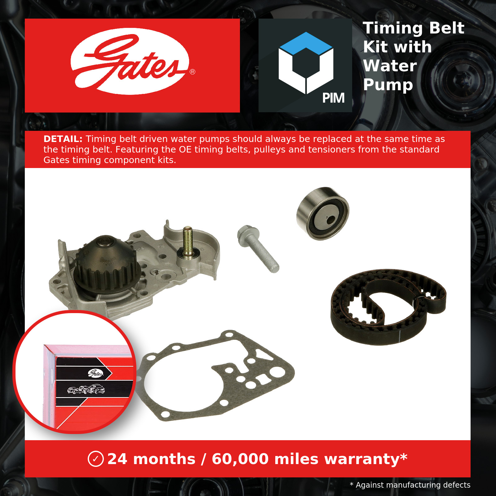 Gates KP15473XS PowerGrip Timing Belt Kit & Water Pump - Image 13