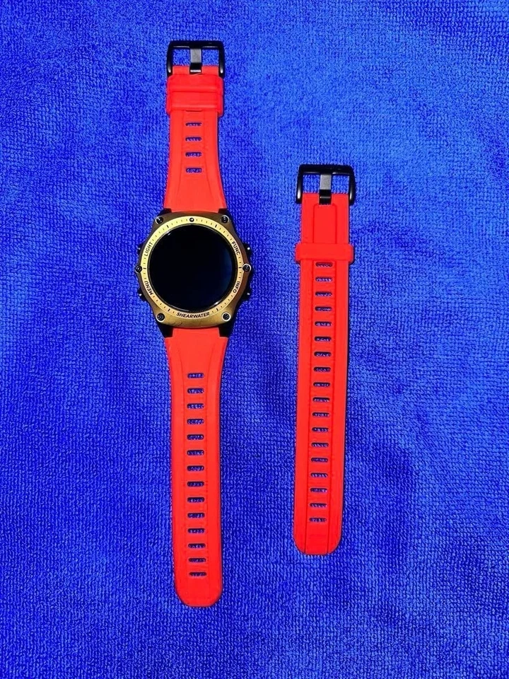 Relógio de pulso SHEARWATER TERIC 2020 limitado ouro vermelho mergulho computador usado #E-31 - Imagem 3 de 4