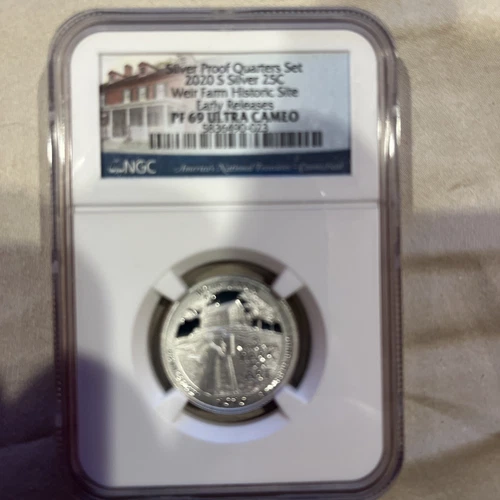 2020 S Silver Mint Set 25c Weir Farm Historic Site NGC PF69 UC Metallic