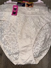 Maidenform  3-Pair Women's High Leg Underwear Polyester Blend Stretch Lace  M