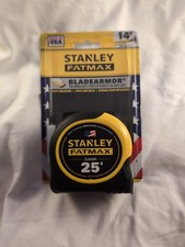 Stanley 25' (33-725) FATMAX Tape Measure, 10x Blade Life 14' Reach. Made in USA