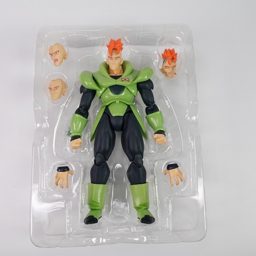 S.H.Figuarts Android 16 Figure Dragon Ball Z Tamashii Web Exclusive Bandai Giappone - Foto 7 di 10