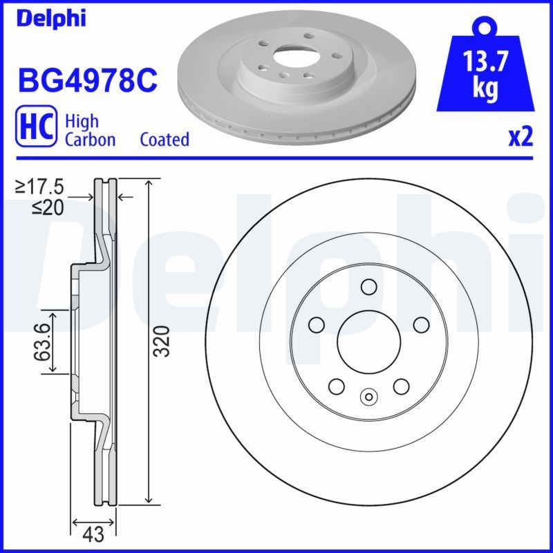Disques de frein Polestar 2 EV en alliage renforcé qualité origine constructeur