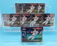 Corbin CARROLL 2024 Topps Chrome Lot of (8) - XFractor SP