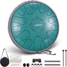 Steel Tongue Drum 13 Inch 15 Notes Steel Drum C Key Beginner/Professional Handpa