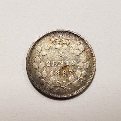 1887 5c Canada Five cents .0346 ASW - KM2 - SKU-Q4526