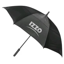 Izzo 56" Golf Umbrella Automatic Open, Wind Resistant Double Canopy - Black