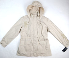 New! Mackintosh New England Embroidered Poplin Anorak Jacket Hooded Tan Sz Xl