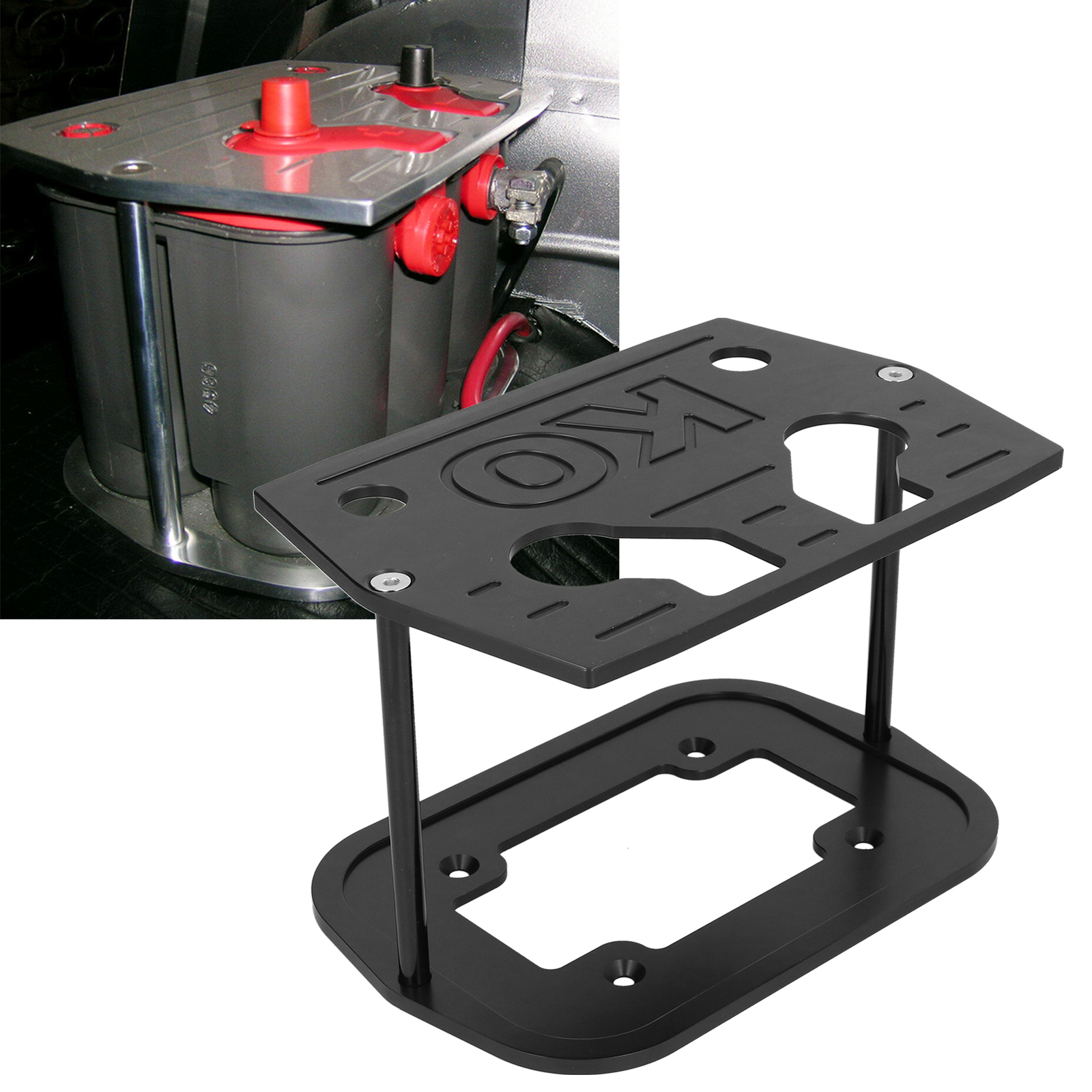 AGS Battery Hold Down Tray Bracket Fit For Optima 34/78 Batteries For