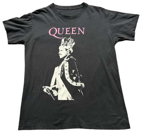 Vintage Y2K Queen schwarzes T-Shirt Herren Medium/Large Musik Oberteil