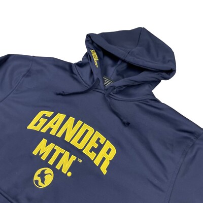 Gander Mountain Men s Fleece Lined Pullover Hoodie Navy Blue   Small