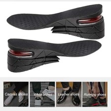3-Layer 7CM Height Increase Elevator Insoles Pads Soles Foot Pad Inserts Massage