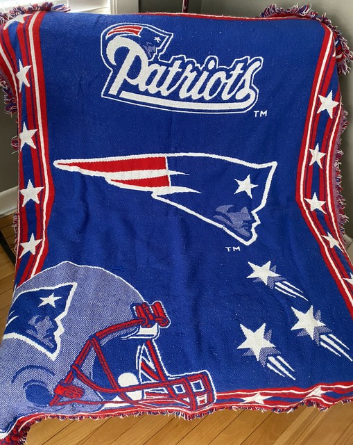 Vintage New England Patriots Throw Blanket by The Northwest Co. Pats