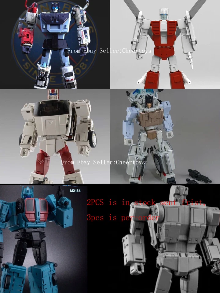 5 PCS Transform MX-30 31 32 X-Transbots MX-33 34MX-X Fuzz JOCUND G1 Figure - Image 2 of 4