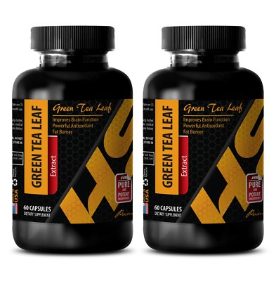 full body detox - GREEN TEA EXTRACT - blood sugar support - 2 Bottles